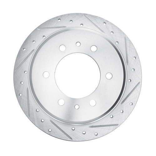 R1 78-82 Nissan 720 DATSUN Front Right Drilled & Slotted Silver Brake Rotor