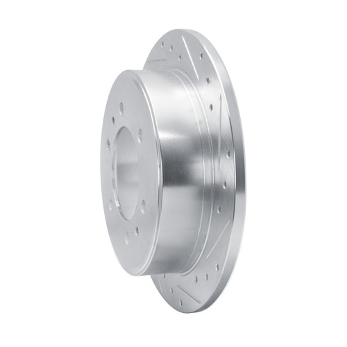 R1 78-82 Nissan 720 DATSUN Front Right Drilled & Slotted Silver Brake Rotor