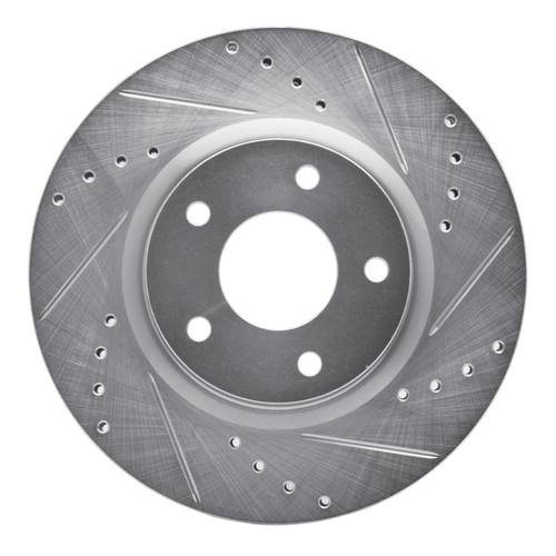 R1 13-25 Nissan ALTIMA Front Right Drilled & Slotted Silver Brake Rotor