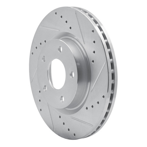 R1 13-25 Nissan ALTIMA Front Right Drilled & Slotted Silver Brake Rotor