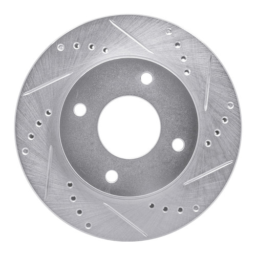 R1 07-17 Nissan TIIDA (Mexico) Front Right Drilled & Slotted Silver Brake Rotor