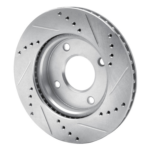 R1 07-17 Nissan TIIDA (Mexico) Front Left Drilled & Slotted Silver Brake Rotor