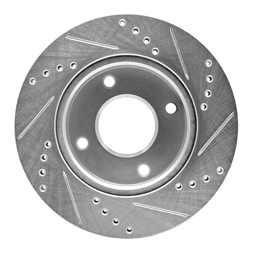 R1 07-17 Nissan TIIDA (Mexico) Front Left Drilled & Slotted Silver Brake Rotor
