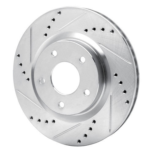 R1 07-15 Nissan X-Trail (Mexico) Front Left Drilled & Slotted Silver Brake Rotor