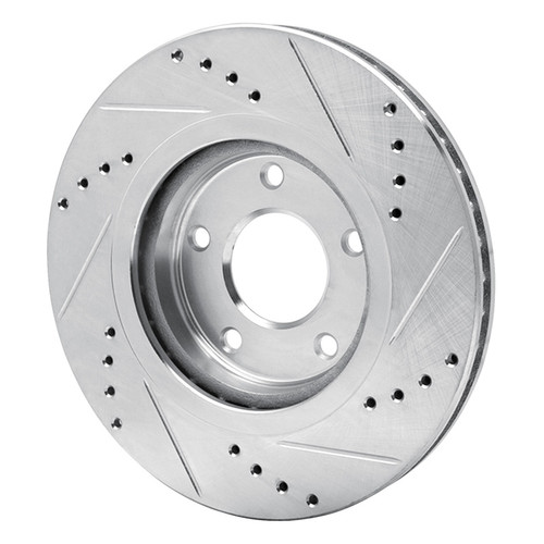 R1 07-15 Nissan X-Trail (Mexico) Front Left Drilled & Slotted Silver Brake Rotor