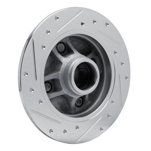 R1 88-88 Nissan Maxima Rear Right Drilled & Slotted Silver Brake Rotor