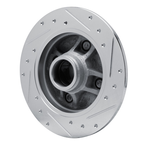 R1 88-88 Nissan Maxima Rear Left Drilled & Slotted Silver Brake Rotor