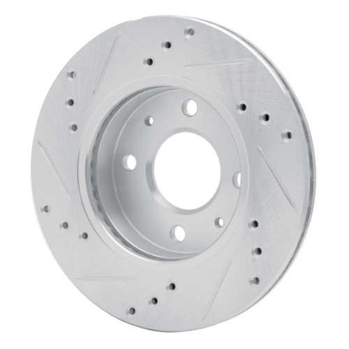 R1 86-17 Nissan TSURU (Mexico) Front Right Drilled & Slotted Silver Brake Rotor