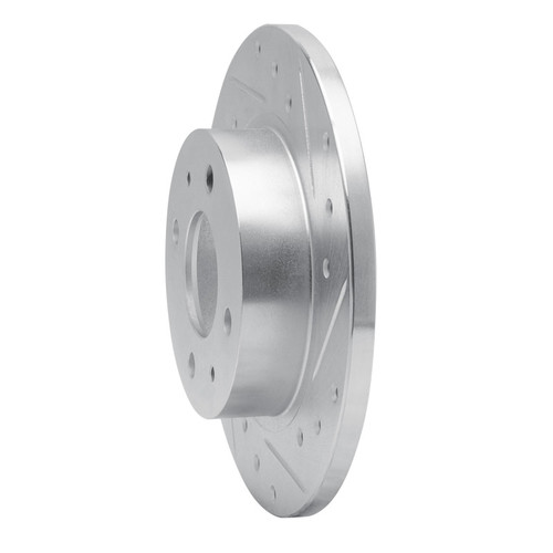 R1 86-06 Nissan TSURU (Mexico) Front Right Drilled & Slotted Silver Brake Rotor