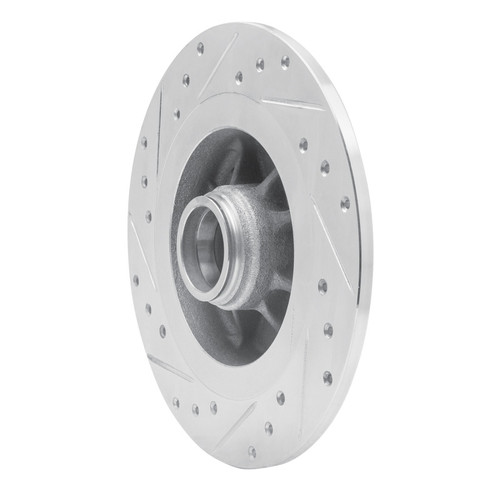 R1 84-87 Nissan Maxima Rear Right Drilled & Slotted Silver Brake Rotor