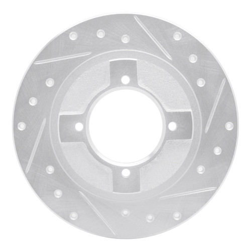 R1 82-86 Nissan TSURU (Mexico) Front Right Drilled & Slotted Silver Brake Rotor
