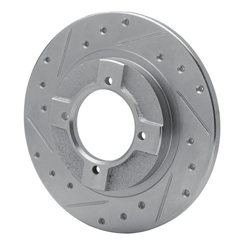 R1 82-86 Nissan Pulsar NX Front Left Drilled & Slotted Silver Brake Rotor