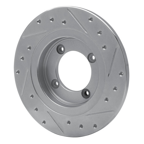 R1 82-86 Nissan Pulsar NX Front Left Drilled & Slotted Silver Brake Rotor
