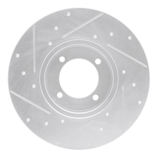 R1 80-83 Nissan 200SX Front Right Drilled & Slotted Silver Brake Rotor