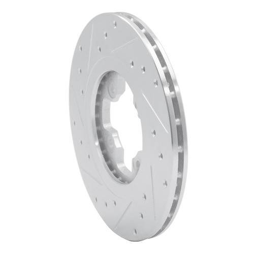 R1 81-88 Nissan Maxima Front Right Drilled & Slotted Silver Brake Rotor