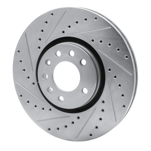R1 03-11 Cadillac BLS (Mexico) Front Left Drilled & Slotted Silver Brake Rotor