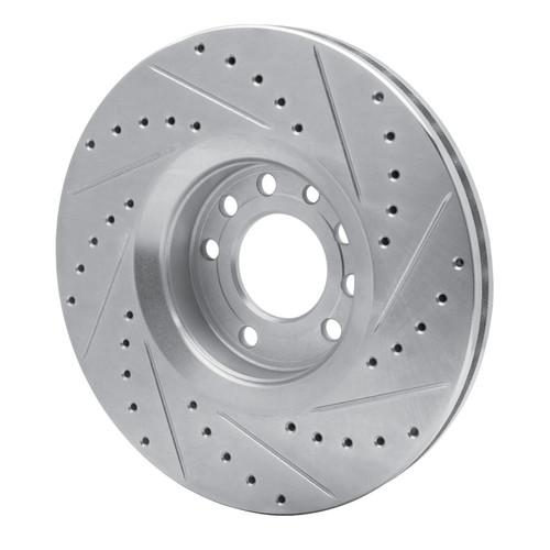R1 03-11 Cadillac BLS (Mexico) Front Left Drilled & Slotted Silver Brake Rotor