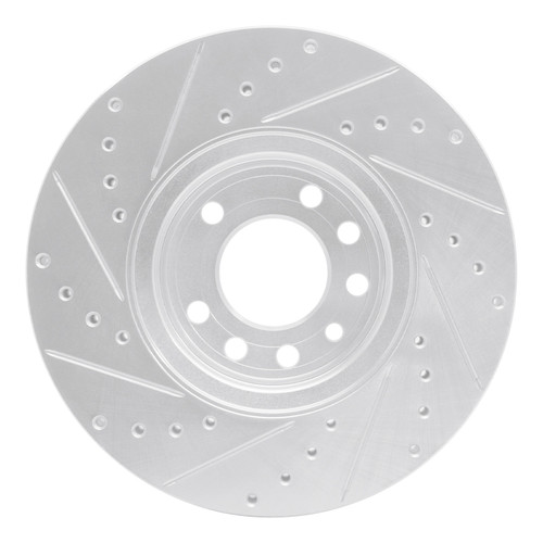 R1 03-11 Cadillac BLS (Mexico) Front Right Drilled & Slotted Silver Brake Rotor EDZ-65016R