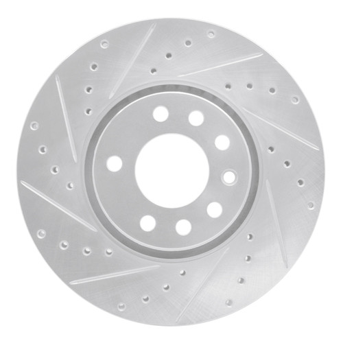 R1 03-11 Cadillac BLS (Mexico) Front Left Drilled & Slotted Silver Brake Rotor EDZ-65016L