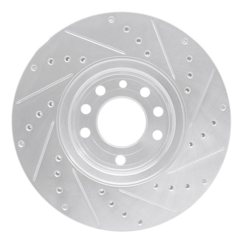 R1 03-11 Cadillac BLS (Mexico) Front Left Drilled & Slotted Silver Brake Rotor EDZ-65016L