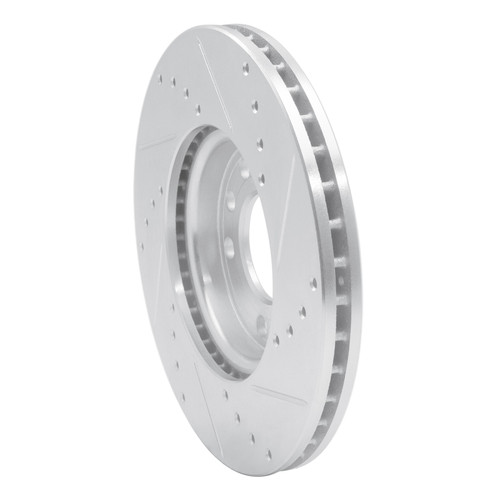 R1 03-11 Cadillac BLS (Mexico) Front Left Drilled & Slotted Silver Brake Rotor EDZ-65015L