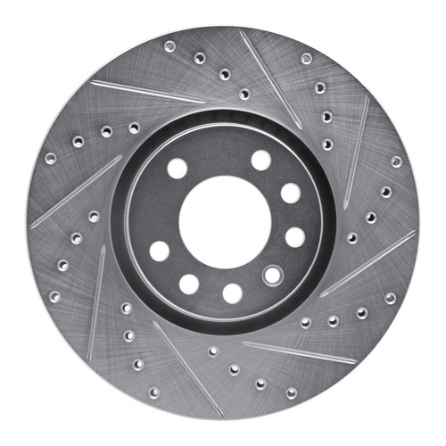 R1 99-10 Chevrolet ASTRA (Mexico) Front Right Drilled & Slotted Silver Brake Rotor