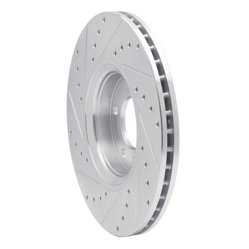 R1 99-10 Chevrolet ASTRA (Mexico) Front Right Drilled & Slotted Silver Brake Rotor