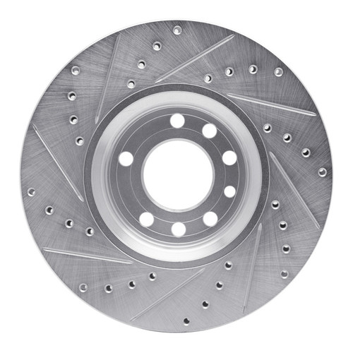 R1 99-10 Chevrolet ASTRA (Mexico) Front Right Drilled & Slotted Silver Brake Rotor