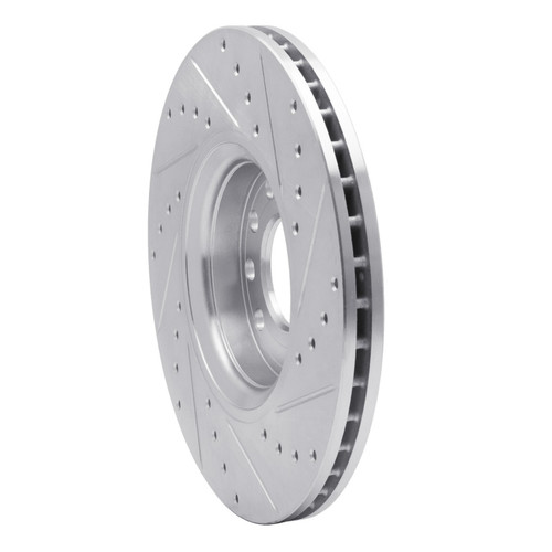 R1 99-10 Chevrolet ASTRA (Mexico) Front Left Drilled & Slotted Silver Brake Rotor