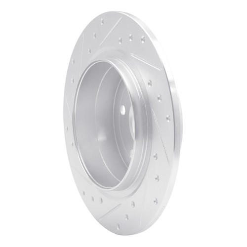 R1 99-10 Saab 9-5 Rear Right Drilled & Slotted Silver Brake Rotor