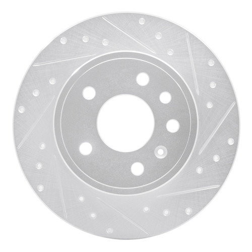 R1 97-08 Chevrolet ASTRA (Mexico) Rear Right Drilled & Slotted Silver Brake Rotor