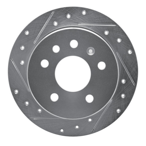 R1 94-96 Saab 900 Rear Left Drilled & Slotted Silver Brake Rotor