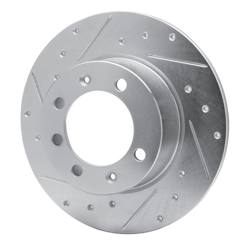 R1 69-87 Saab 99 Rear LeftFront Left Drilled & Slotted Silver Brake Rotor