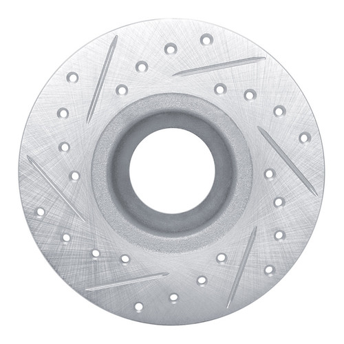 R1 63-79 Austin Healey Sprite Front Right Drilled & Slotted Silver Brake Rotor EDZ-64000R