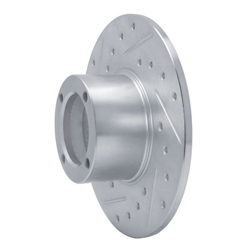 R1 63-79 Austin Healey Sprite Front Left Drilled & Slotted Silver Brake Rotor EDZ-64000L