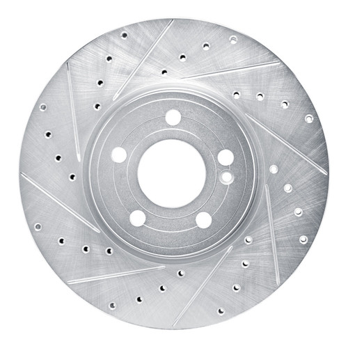 R1 19-26 Mercedes-Benz A220 Front Left Drilled & Slotted Silver Brake Rotor