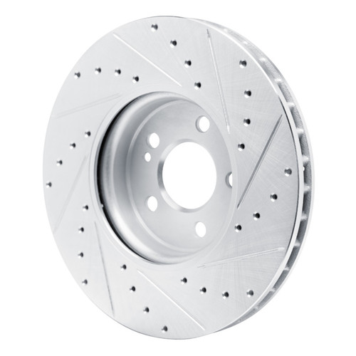R1 19-26 Mercedes-Benz A220 Front Left Drilled & Slotted Silver Brake Rotor