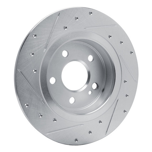 R1 19-26 Mercedes-Benz A200 (Mexico) Rear Right Drilled & Slotted Silver Brake Rotor
