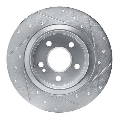R1 19-26 Mercedes-Benz A220 Rear Left Drilled & Slotted Silver Brake Rotor