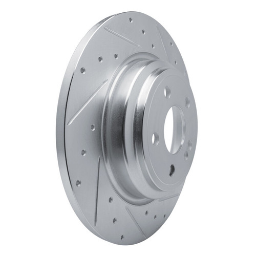 R1 20-25 Mercedes-Benz GLE350 Rear Right Drilled & Slotted Silver Brake Rotor