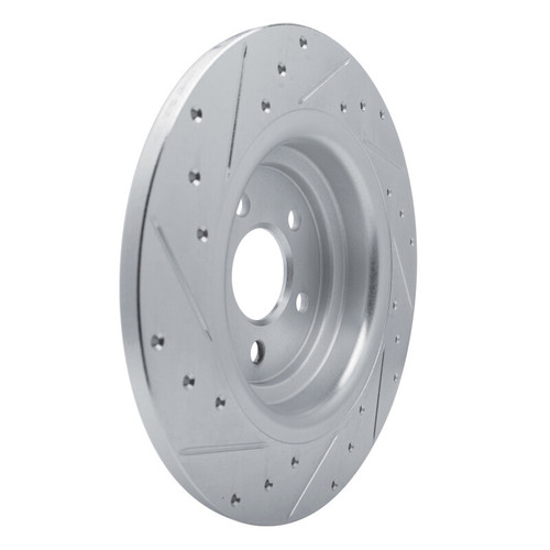 R1 20-25 Mercedes-Benz GLE350 Rear Right Drilled & Slotted Silver Brake Rotor