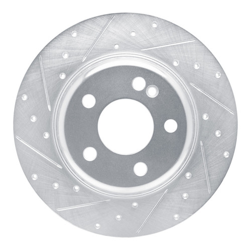 R1 15-21 Mercedes-Benz C200 (Mexico) Rear Left Drilled & Slotted Silver Brake Rotor