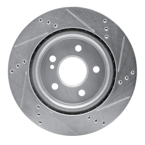 R1 14-19 Mercedes-Benz GLA250 (Mexico) Rear Left Drilled & Slotted Silver Brake Rotor