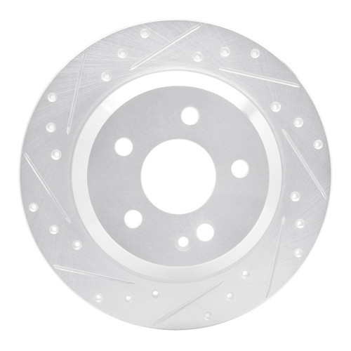 R1 16-23 Mercedes-Benz Viano (Mexico) Rear Left Drilled & Slotted Silver Brake Rotor