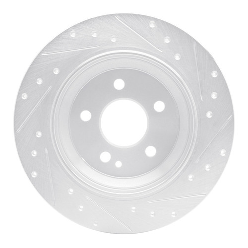 R1 16-23 Mercedes-Benz Viano (Mexico) Rear Left Drilled & Slotted Silver Brake Rotor