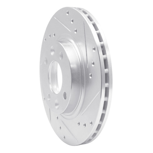 R1 15-19 Renault Logan (Mexico) Front Right Drilled & Slotted Silver Brake Rotor