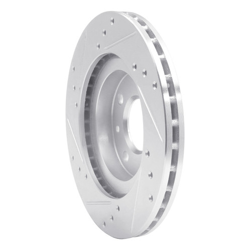 R1 15-19 Renault Logan (Mexico) Front Right Drilled & Slotted Silver Brake Rotor