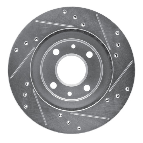 R1 15-19 Renault Logan (Mexico) Front Left Drilled & Slotted Silver Brake Rotor