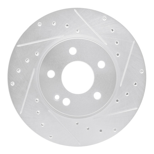 R1 16-23 Mercedes-Benz Metris Front Right Drilled & Slotted Silver Brake Rotor