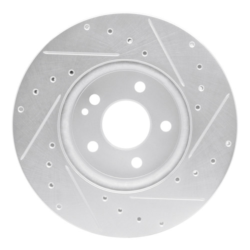 R1 16-23 Mercedes-Benz Viano (Mexico) Front Left Drilled & Slotted Silver Brake Rotor